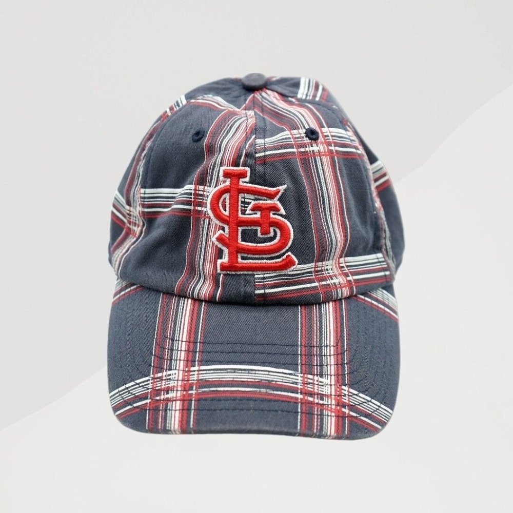 St.Louis Cardinals Cap Hat Mens Fitted Small Plaid Twins Fourty Seven MLB